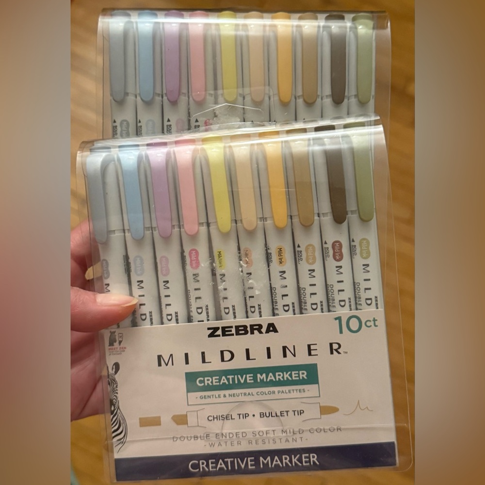 Zebra 10ct Highlighters Mildliner Double Ended Multicolored Markers Lot of 2